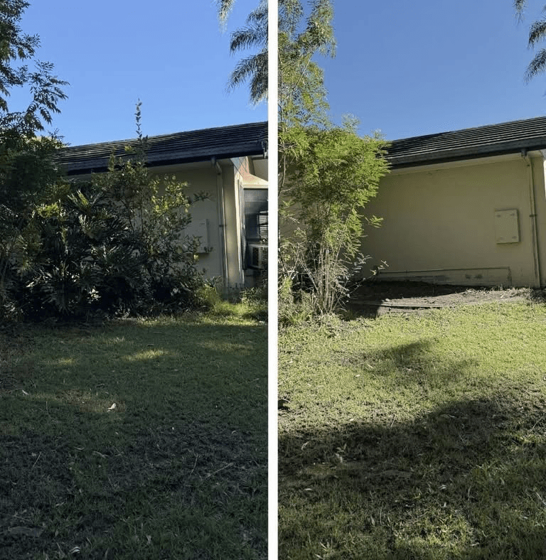 Before and After clean up residential property Gold Coast by Hepburn Property Maintenance