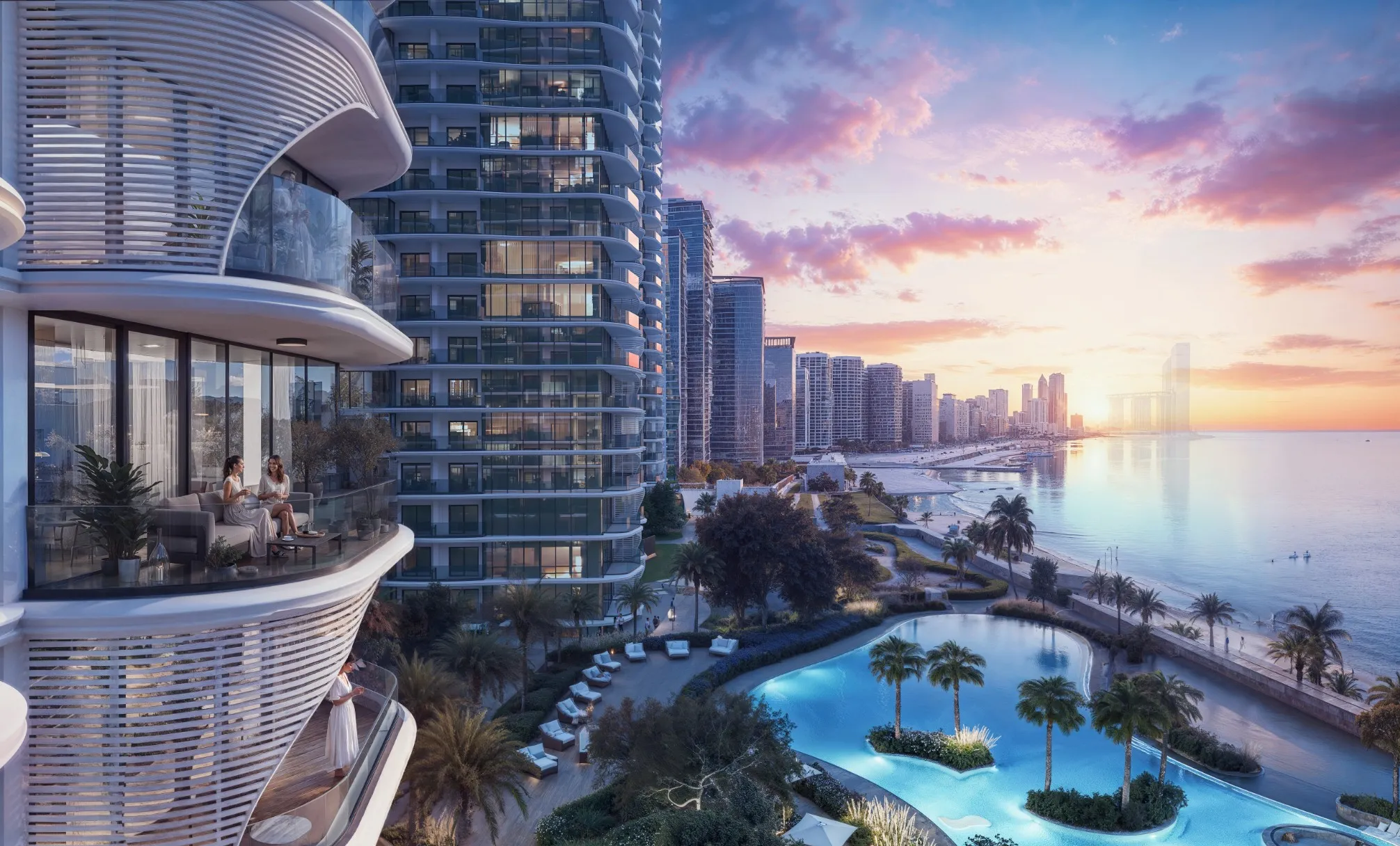 Sobha Aquacrest beachfront view from balcony