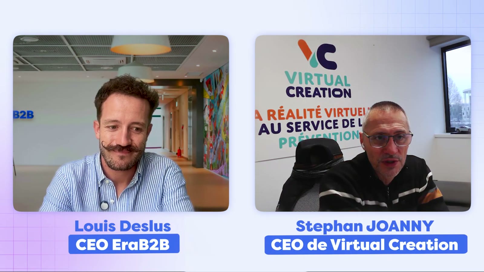 Stéphane Joanny et Louis Deslus pendant l'entretien