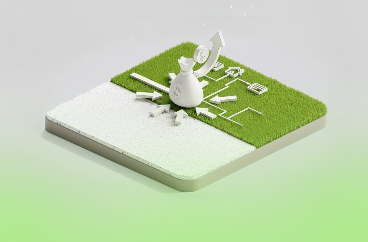 lady checking her phone and smiling