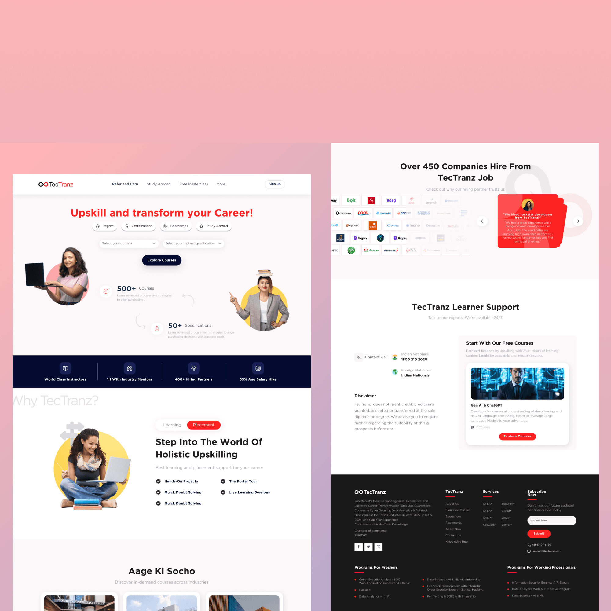 Career and Job Landing Page Design