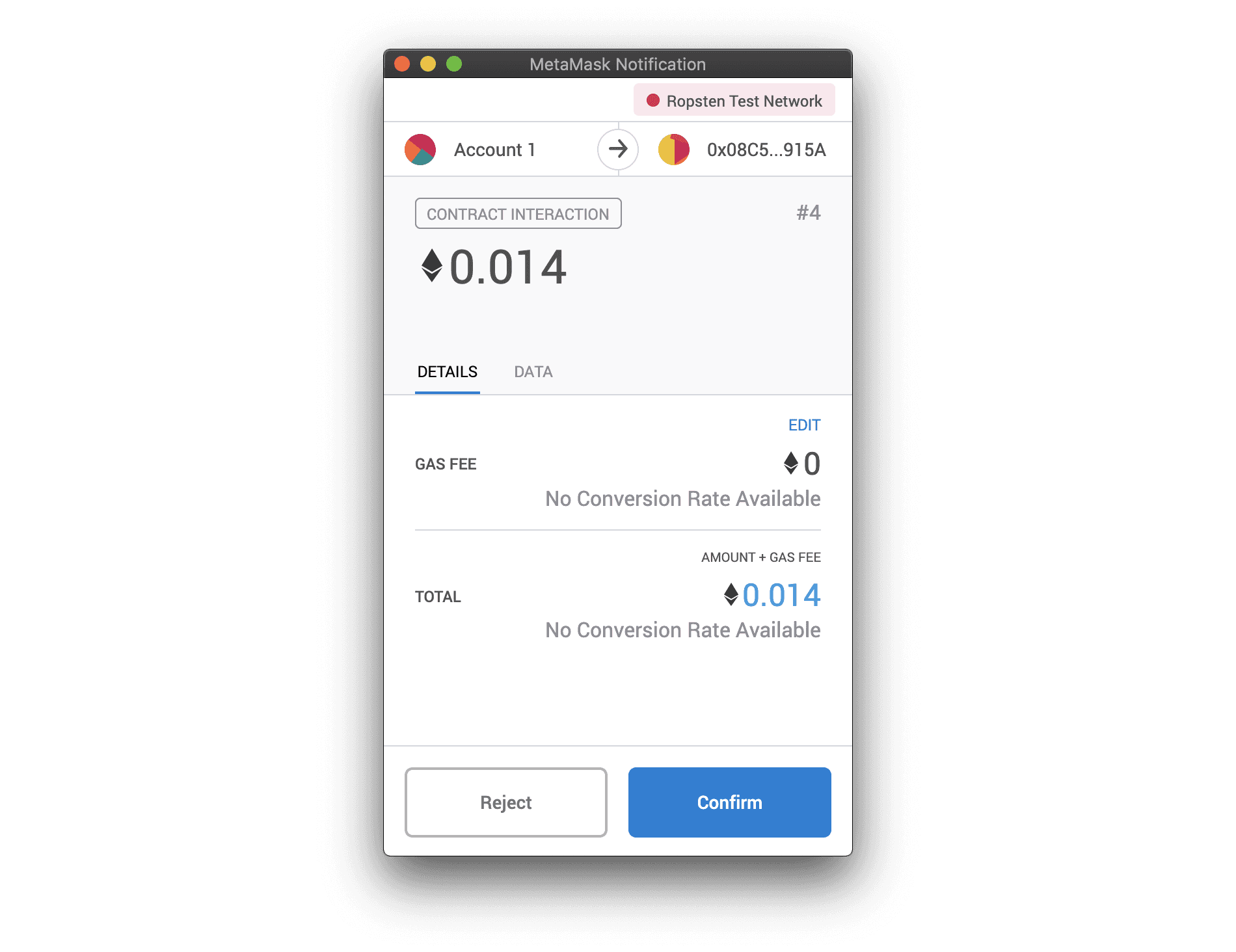 Confirm Ether withdrawal