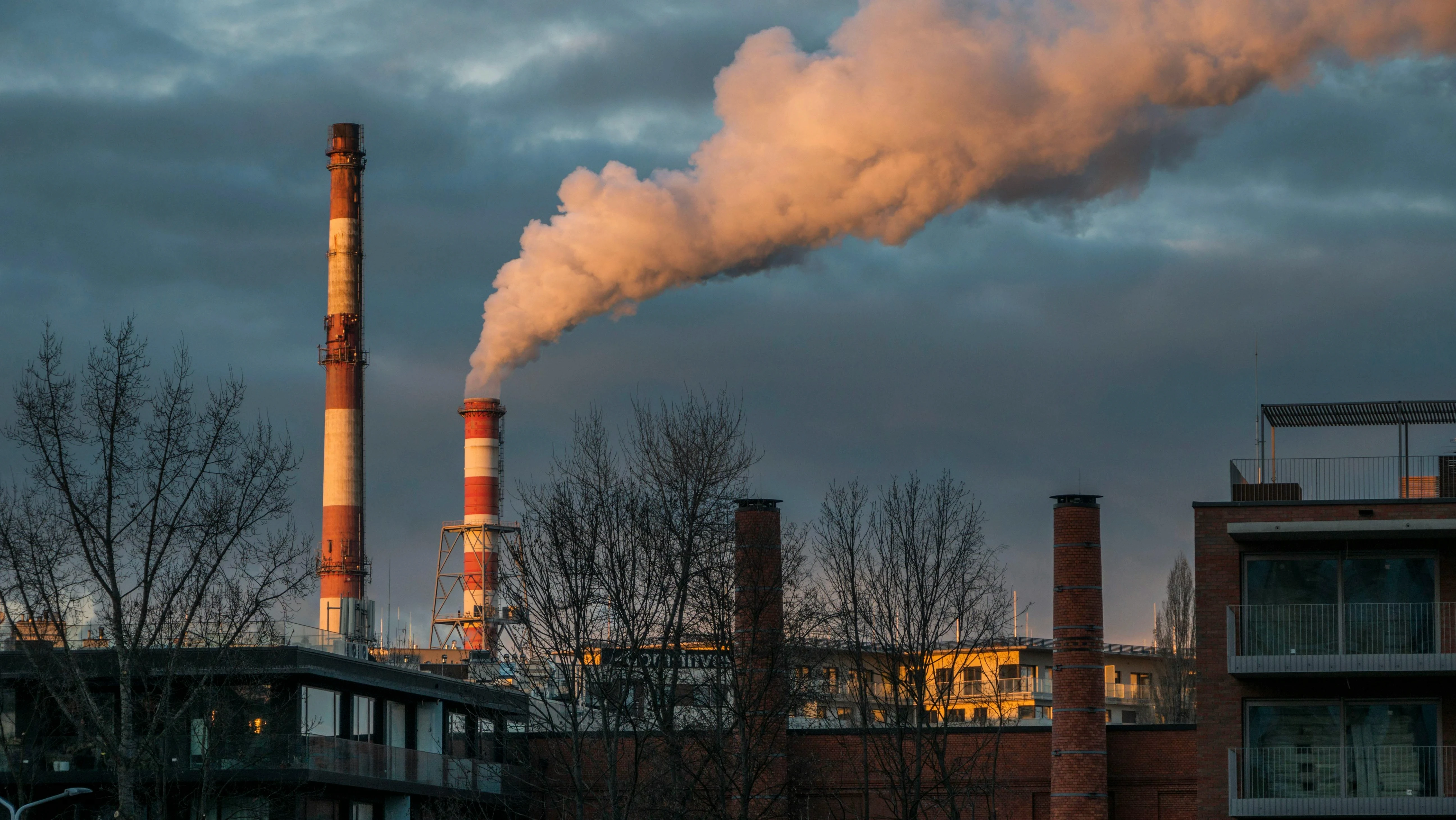 Chimney from a cement factory