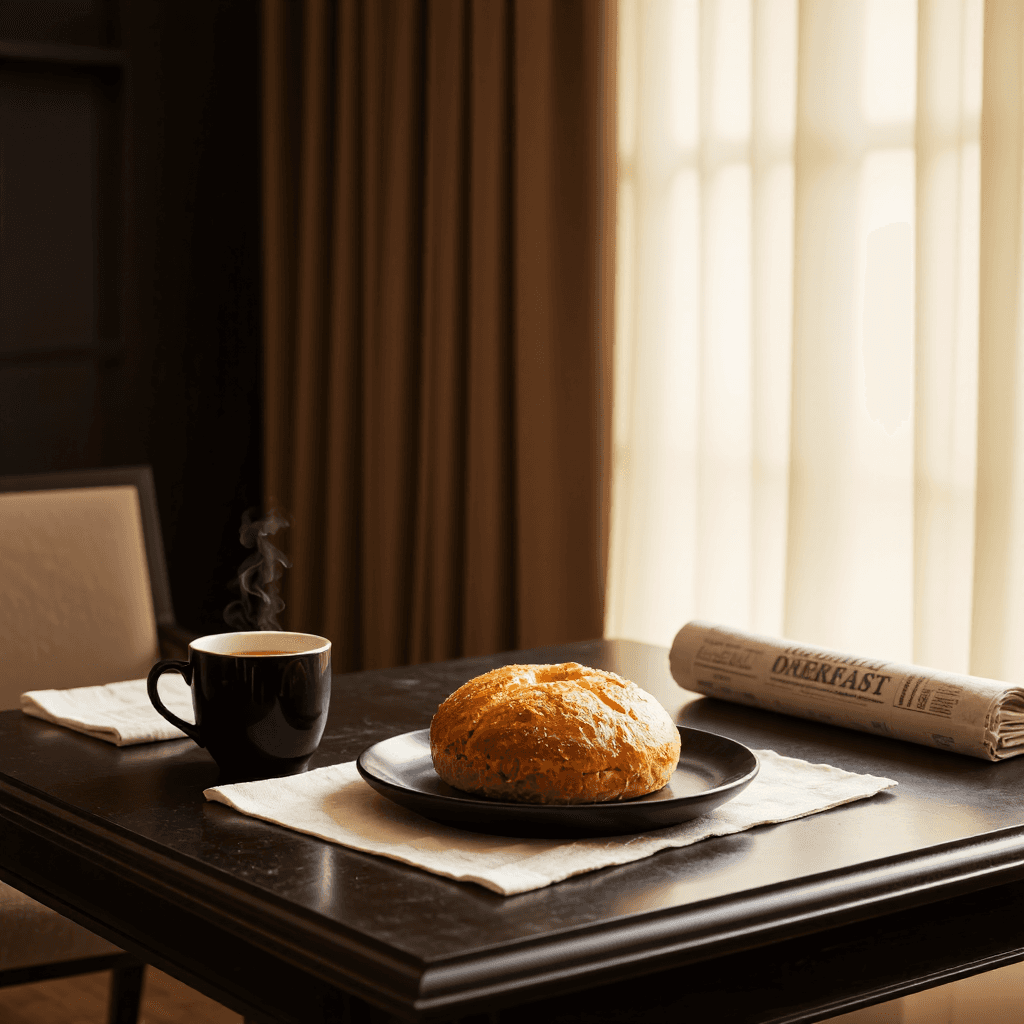 product photography of Gourmet Breakfast Item