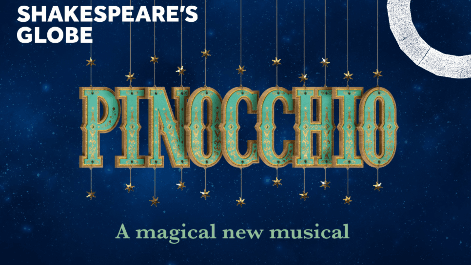 Pinocchio show poster at Shakespeare's Globe, West End