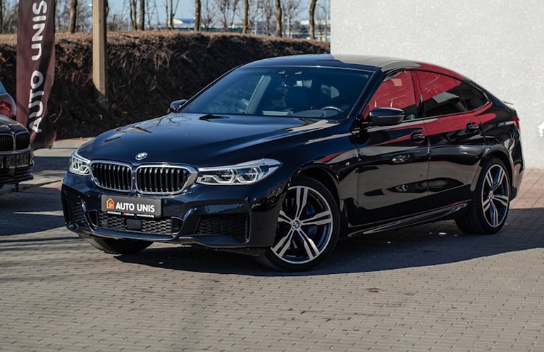 black BMW sedan
