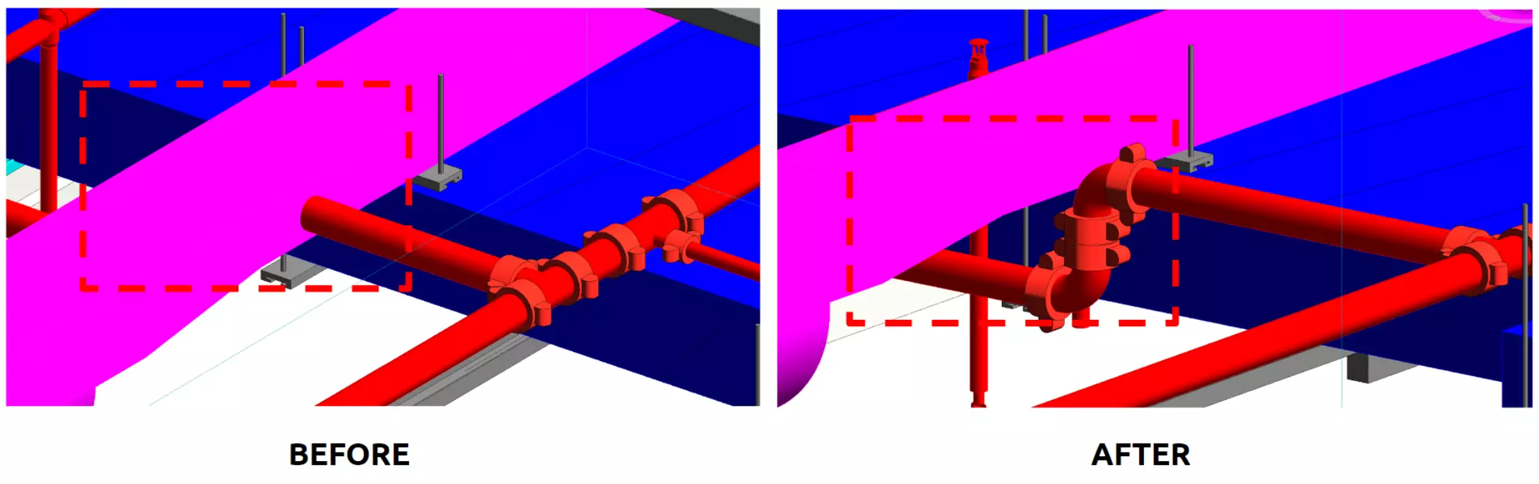 Existing system clash detection, image