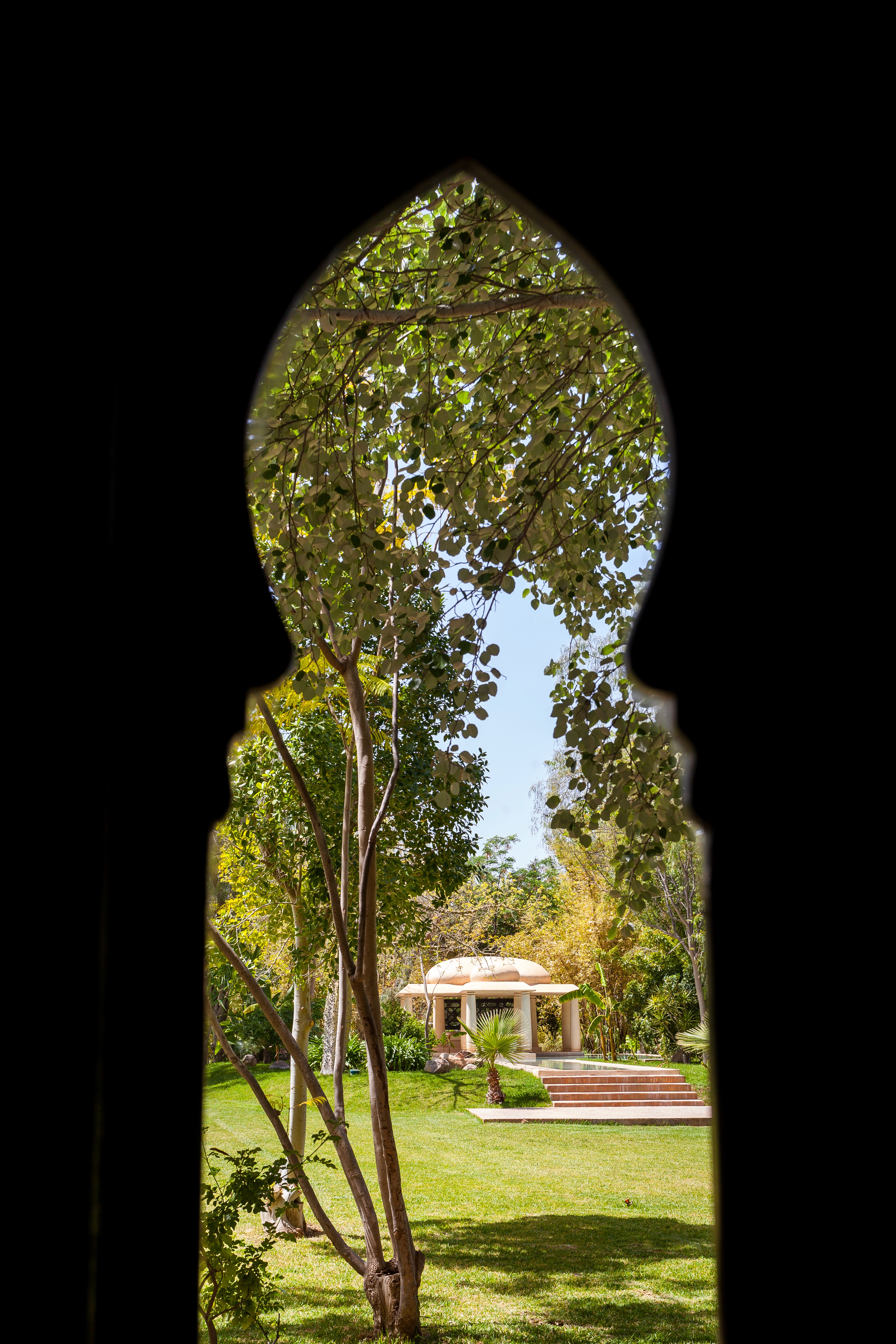 Woman portrait at the balcony