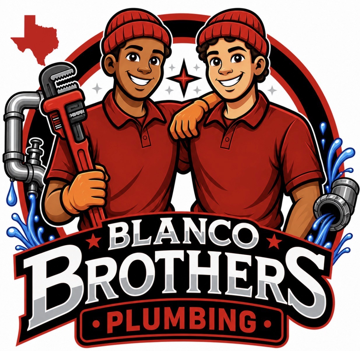 Albert and Carlos Blanco with the Blanco Brothers service van