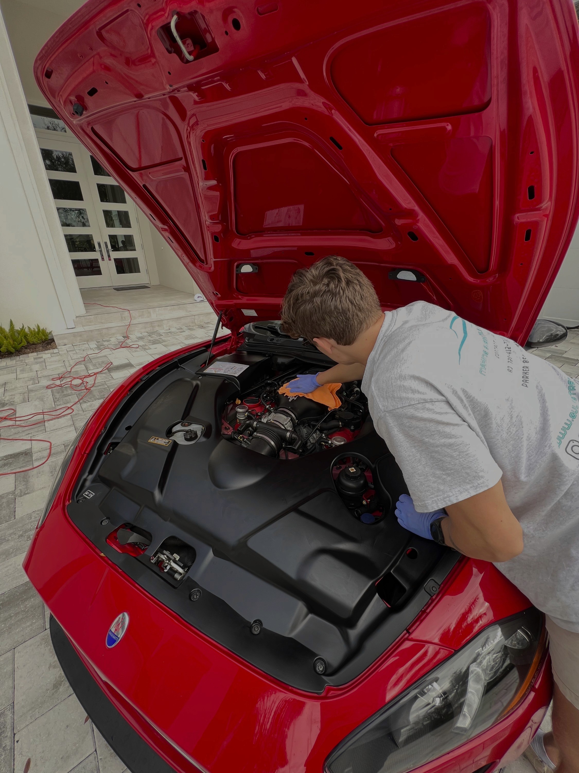 engine bay detail done by gulfstream mobile detailng