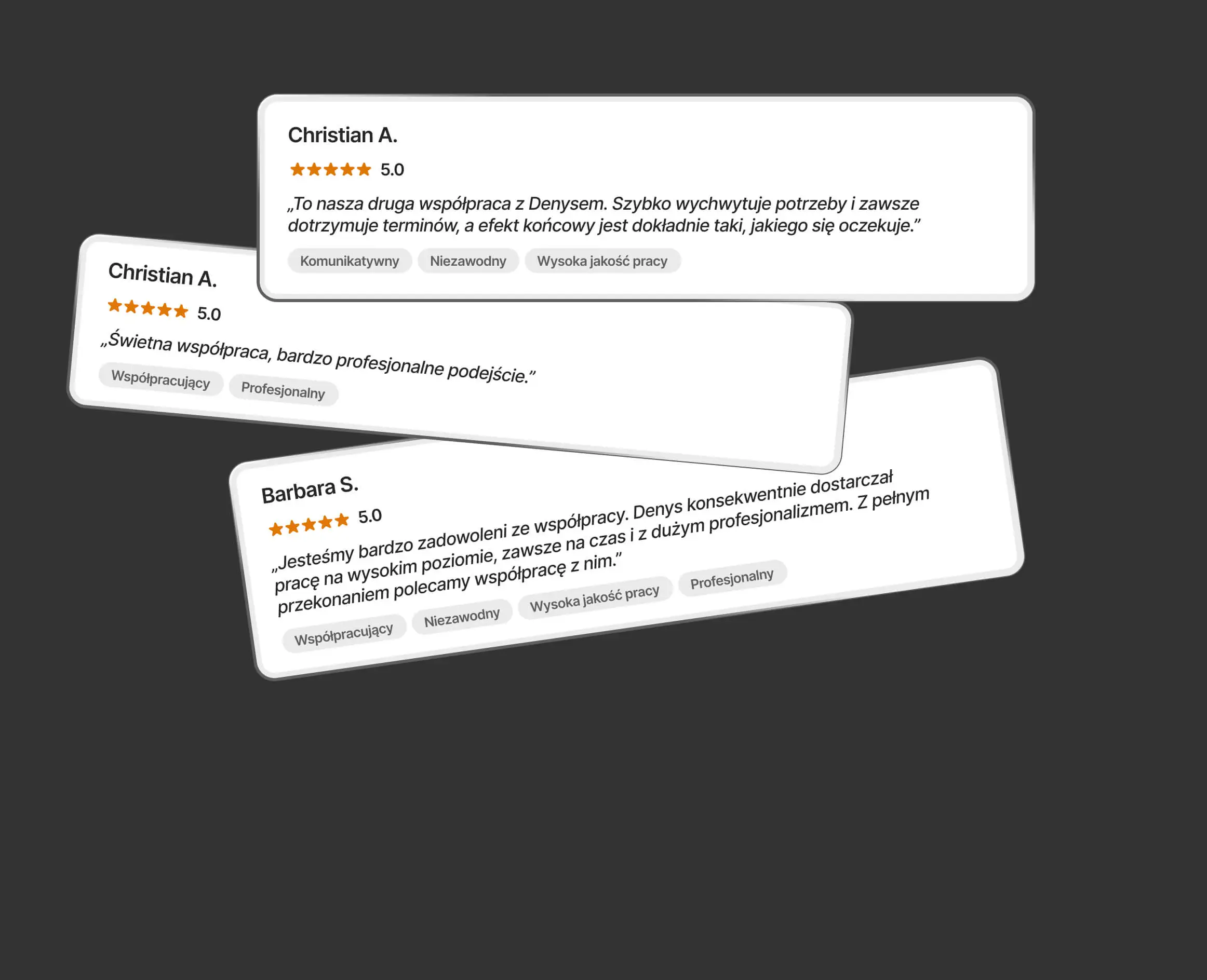 Opinie z platformy UpWork