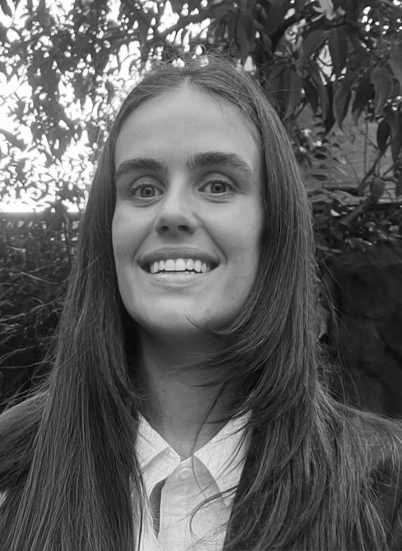 A black and white image of Grace Kerr