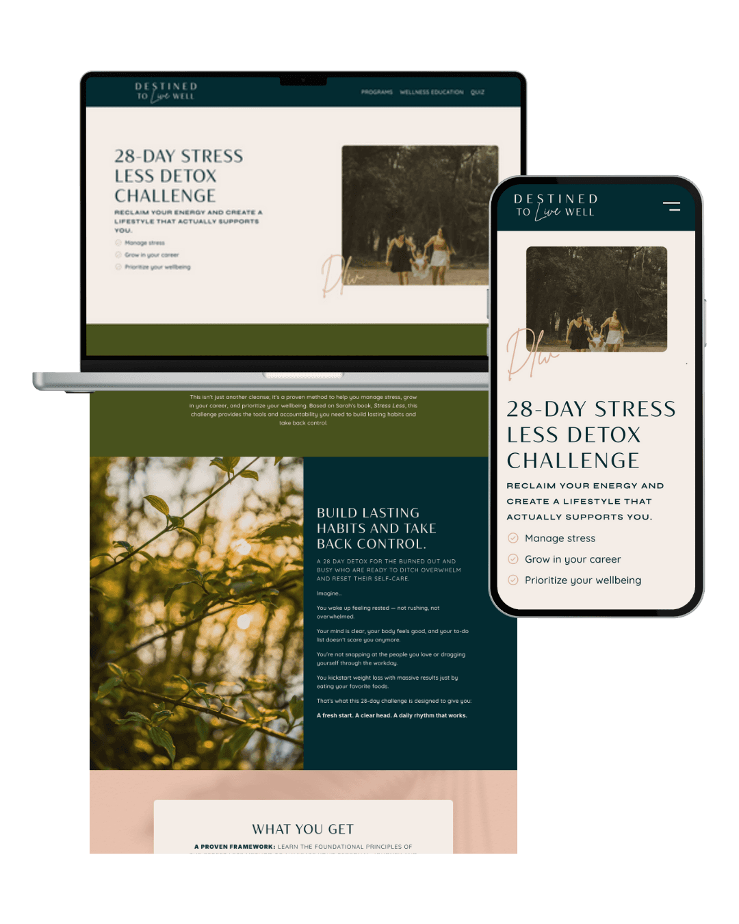 website mockup on laptop and smartphone