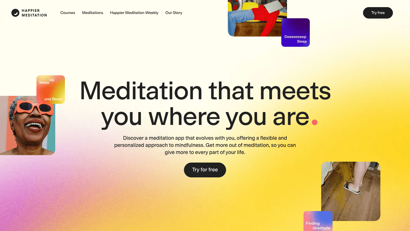 Happier meditation app screenshot