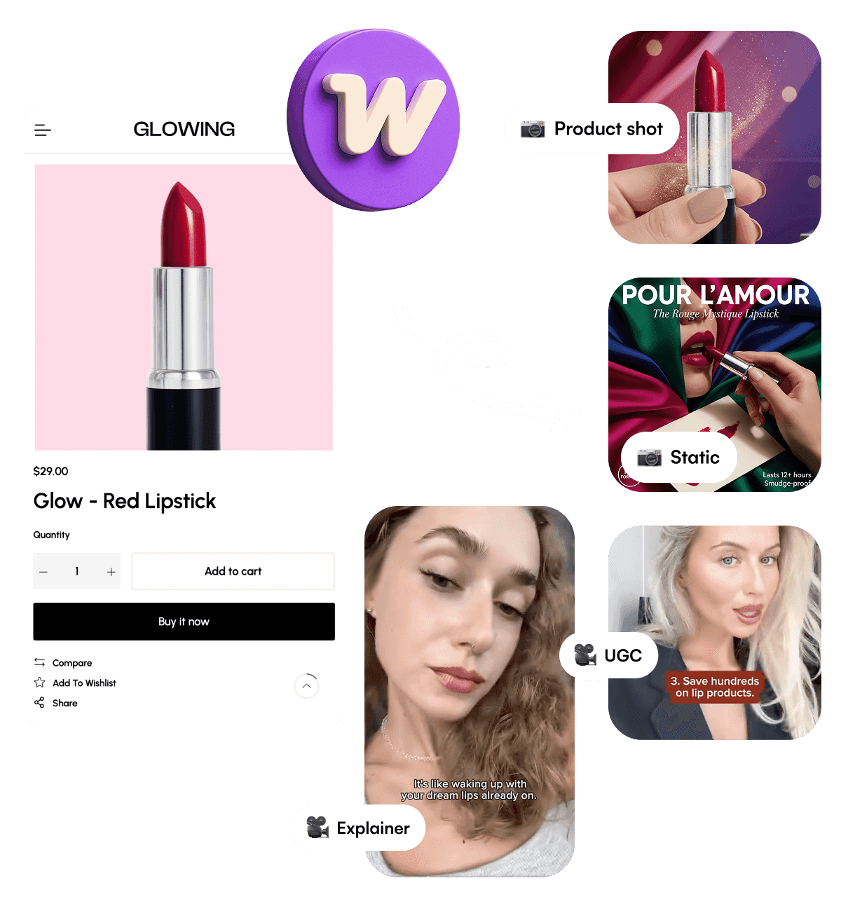 visual of a woocommerce store turning into social media ads