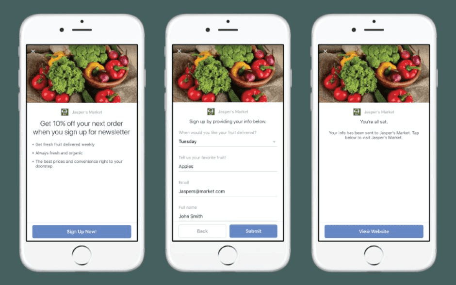 Facebook list building.