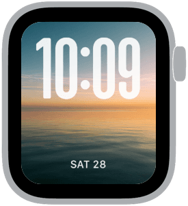 lakefront light Apple Watch face preview 1 featuring gradient, modern, and spring.