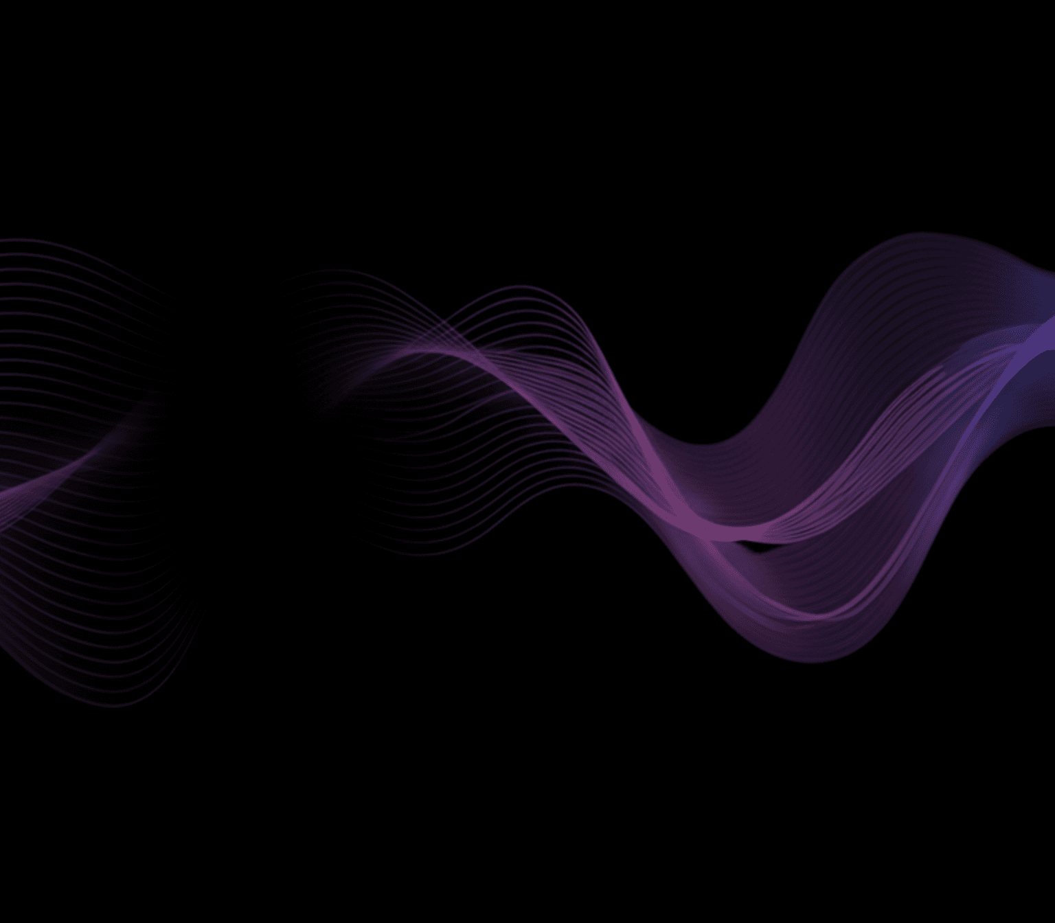 Dark audio wave background with circular speaker avatars, connected by echoing sound waves.