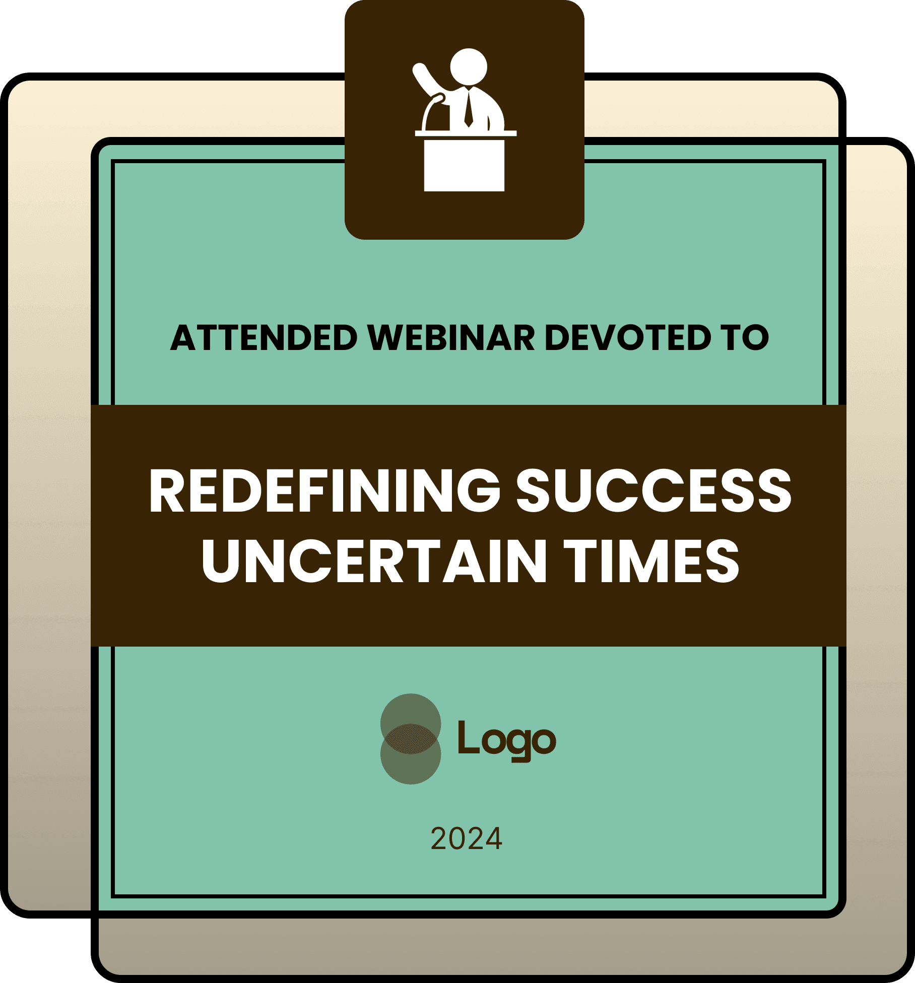 Wauld - Modern and bold appreciation badge for webinar and event participation