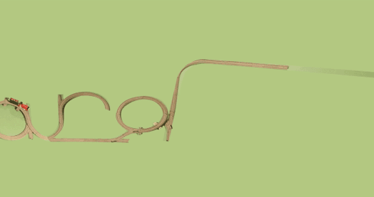 an artsy typography made of a brown wire
