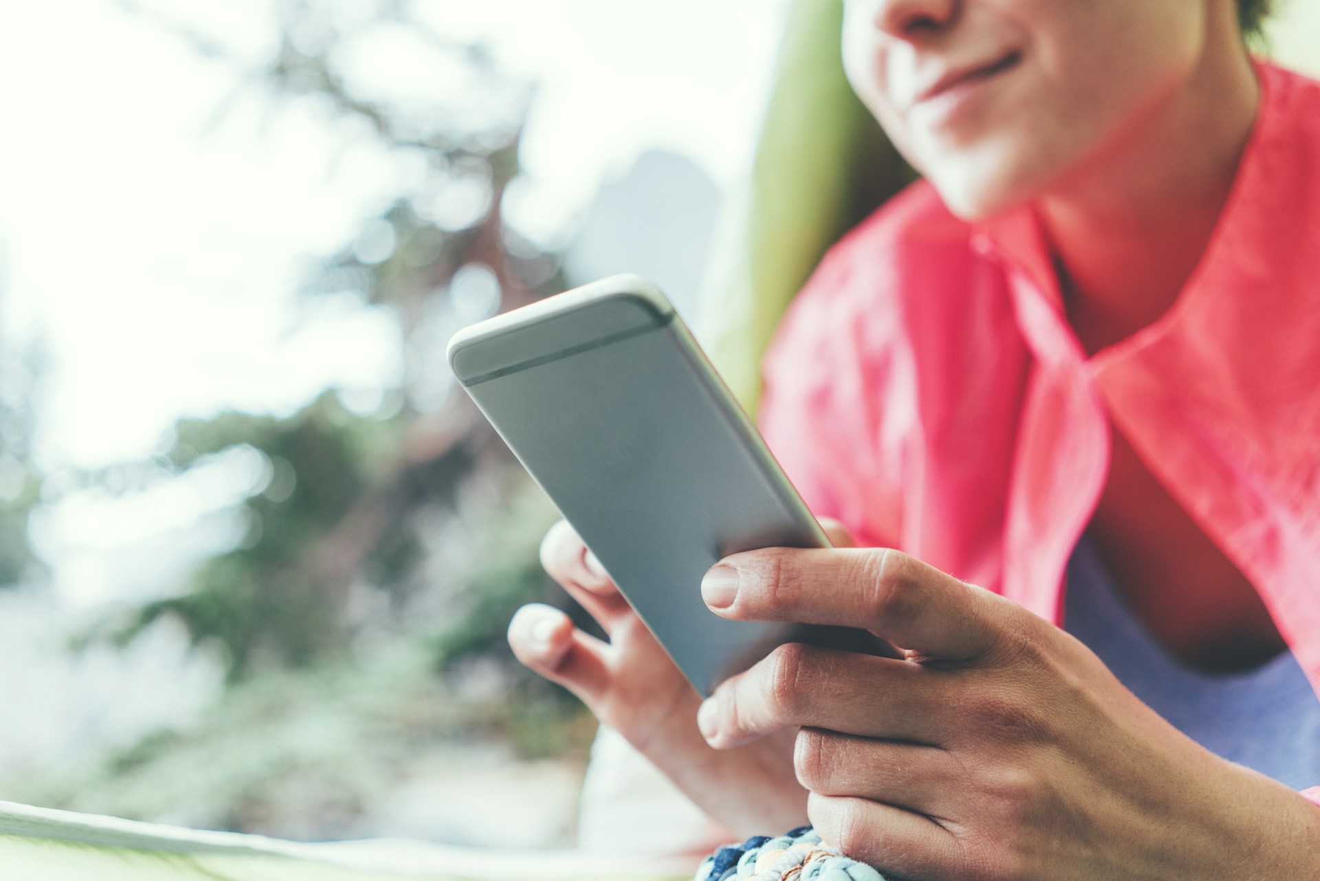 A person holding a phone