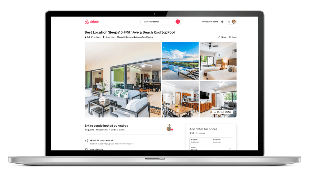 Property on laptop