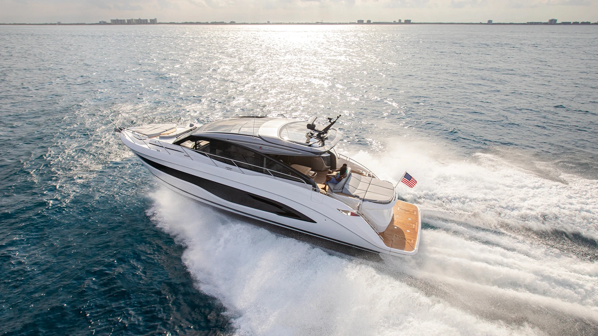 The Princess V55 underway