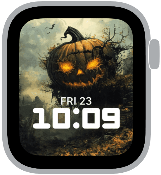 an apple watch face from the halloween terror collection