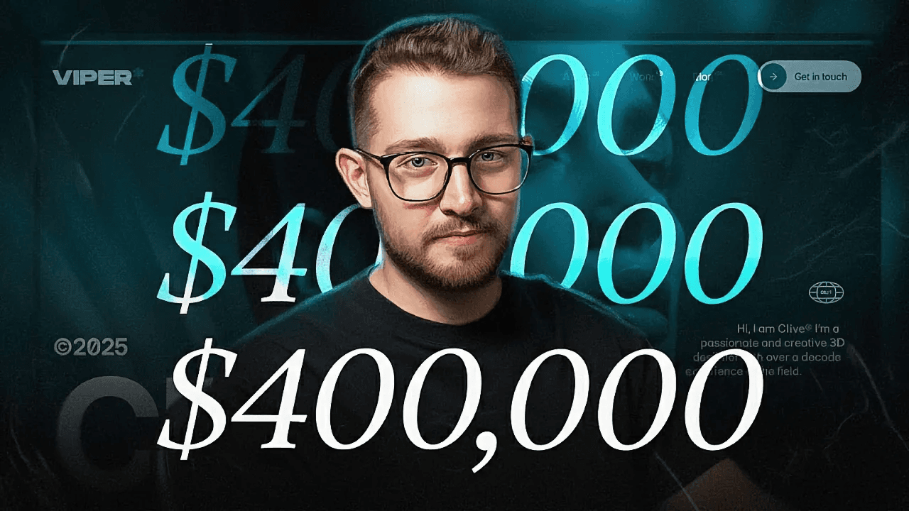 Man with glasses, "$400,000" video thumbnail