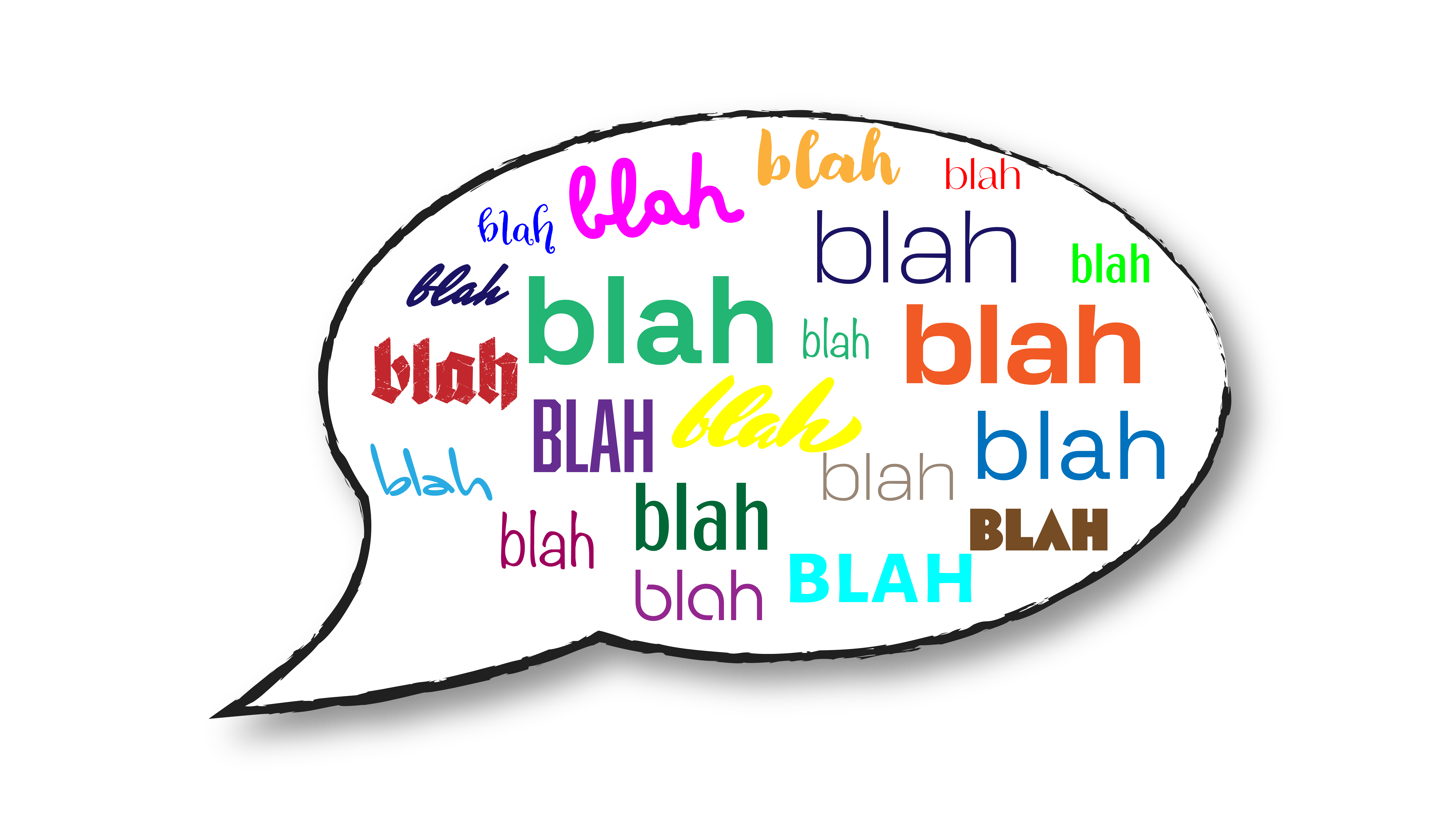 Blah Blah Blah Speech Bubble