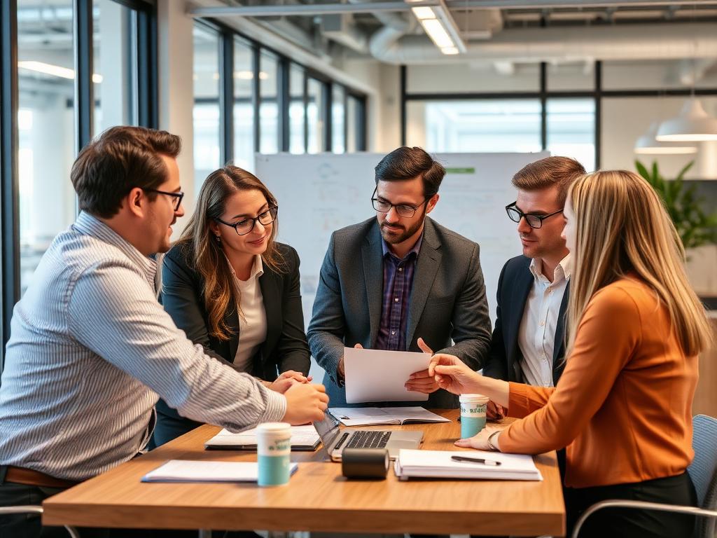 Operational excellence consulting team working with clients