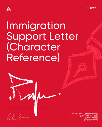 Immigration Support Letter (Character Reference)