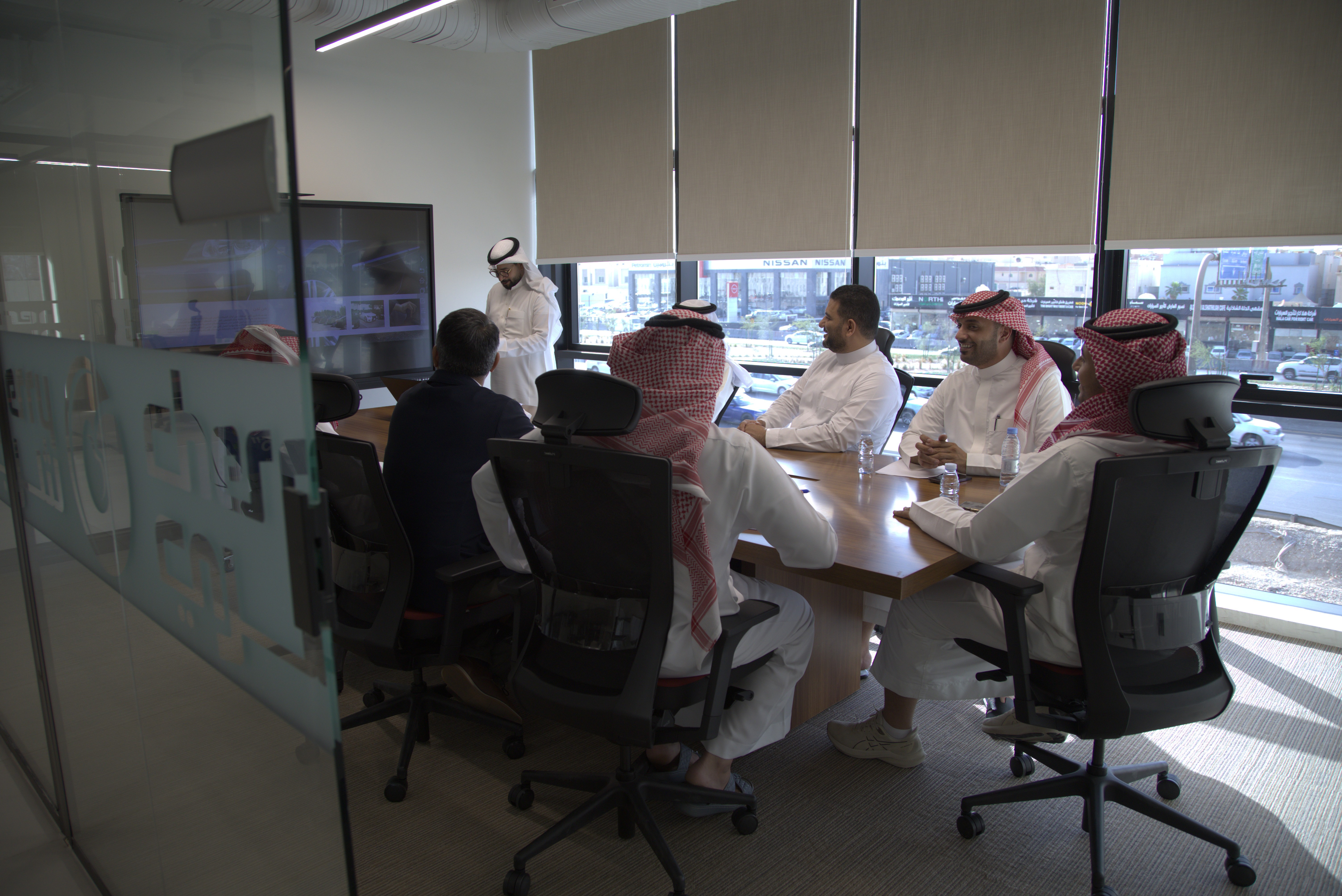 Athlete winning a race