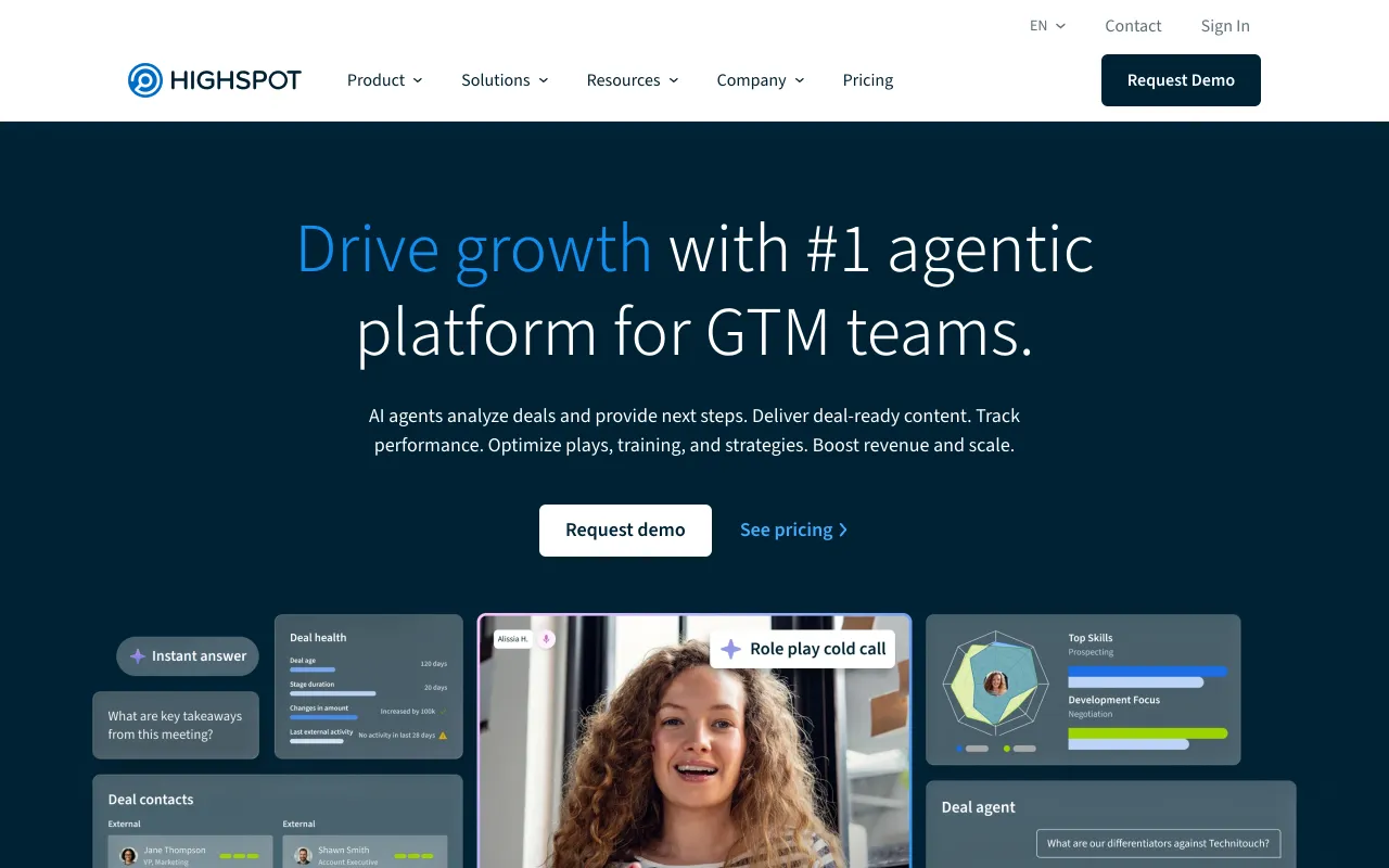 Highspot sales training software and AI enablement platform