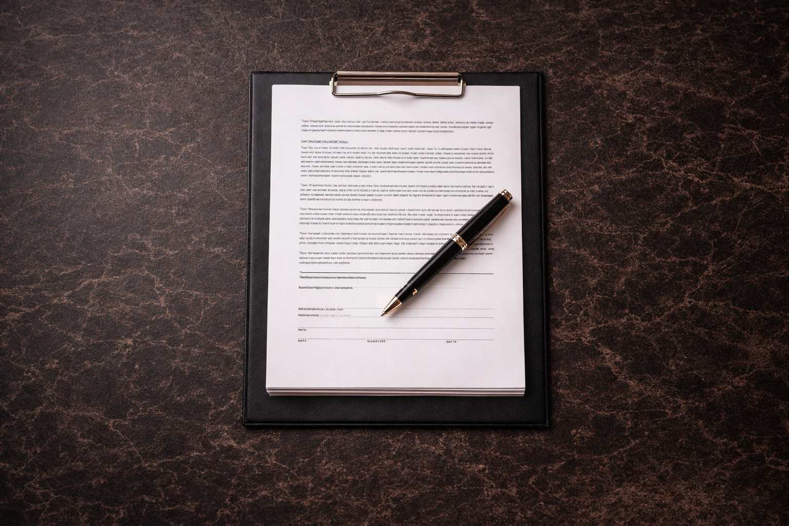 legal documents on a dark desk representing common questions about property law in Turkey