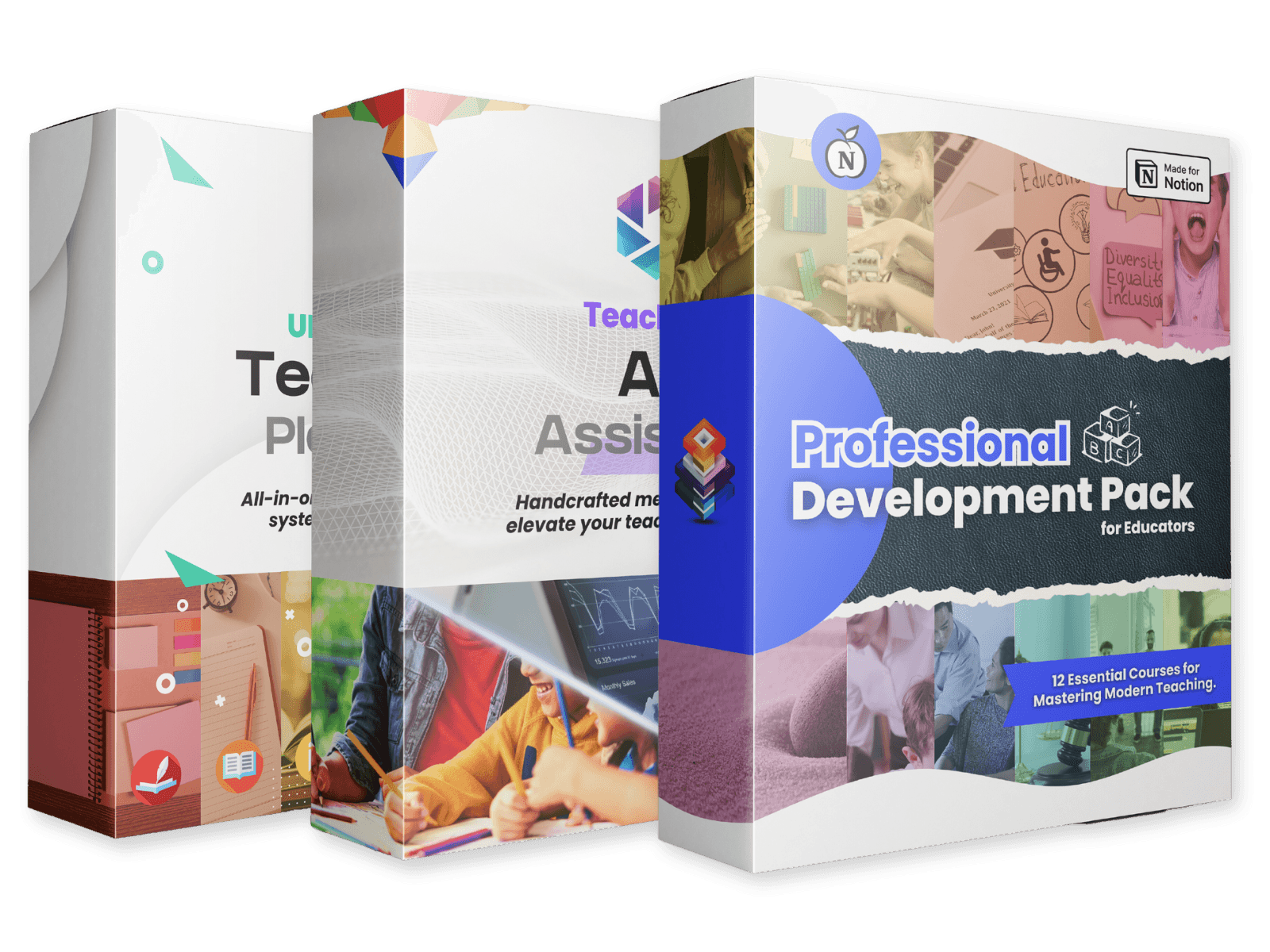 Visual of the Complete Teacher Bundle that packages the Professional Development Pack with additional resources like a Teacher’s AI Assistant and Ultimate Teacher Planner, presented with a significant limited-time offer.