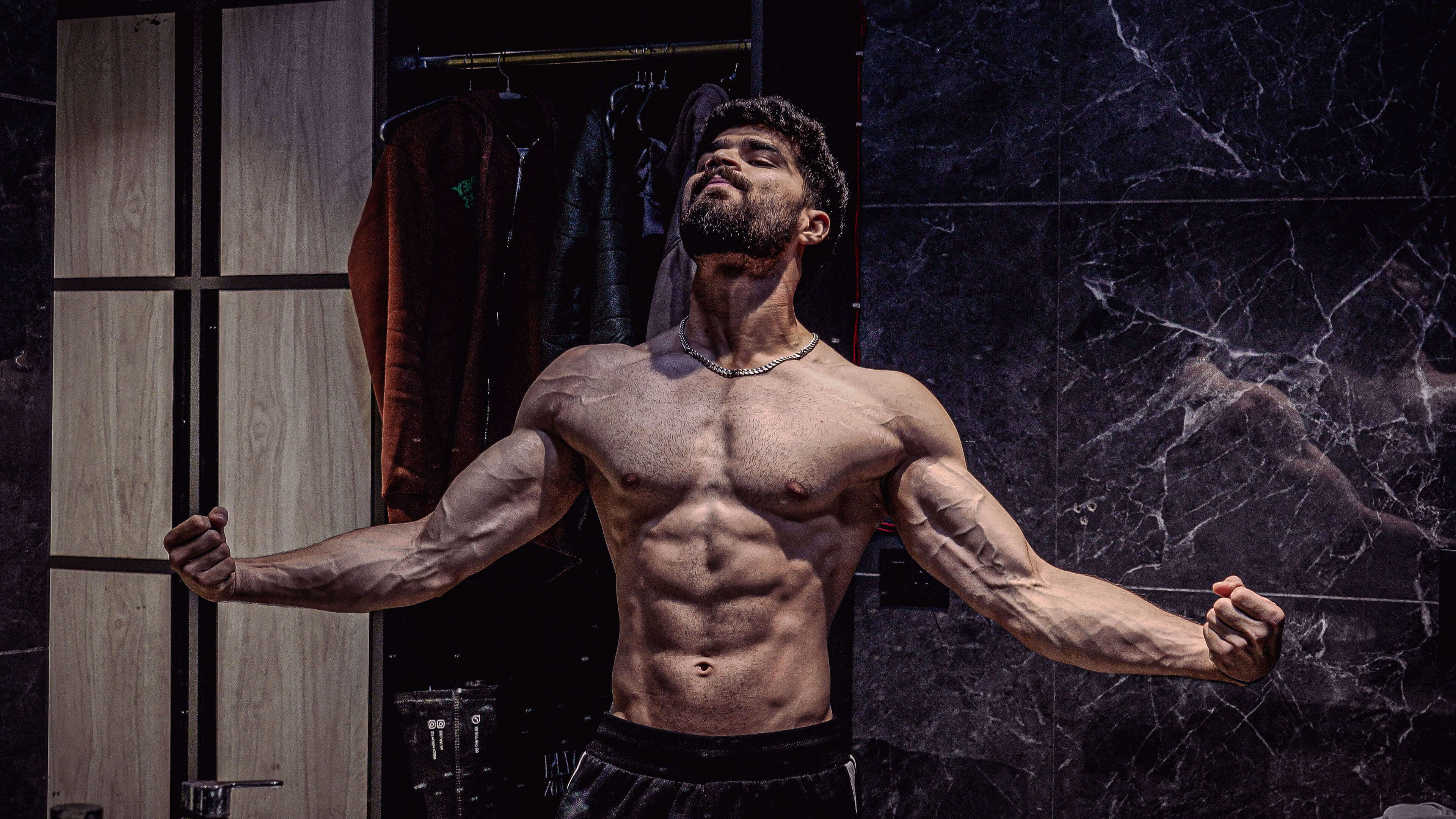 Dynamic picture of a cyclist riding downhill