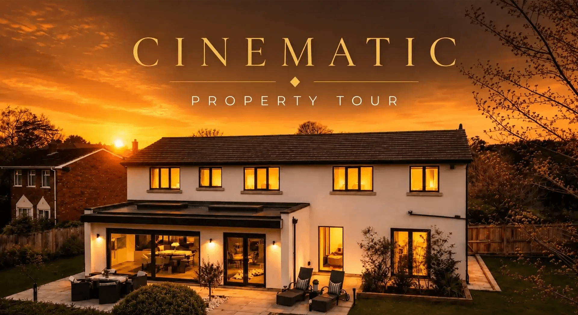 UK cinematic real estate video production for luxury property tour and online listing