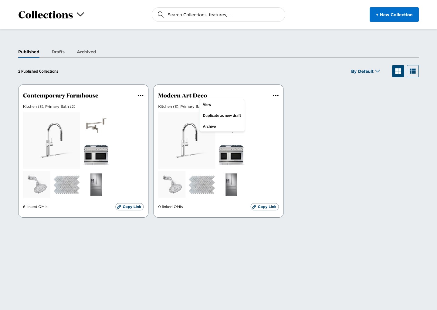 Collection Builder main screen