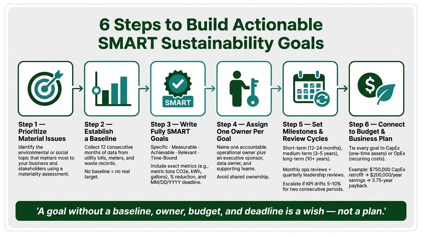 6 Steps to Build Actionable SMART Sustainability Goals