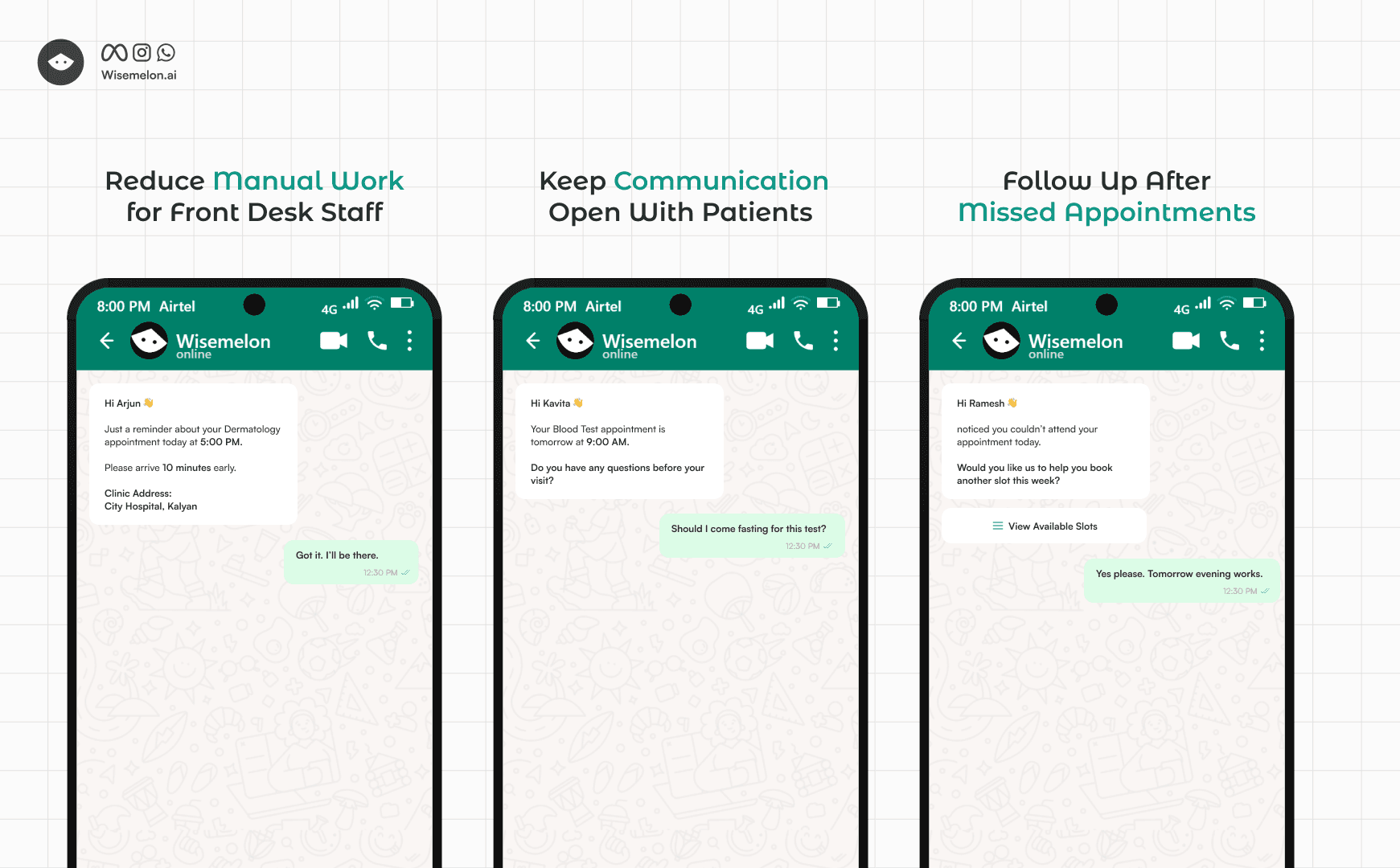 Automated patient appointment reminder workflow for hospitals