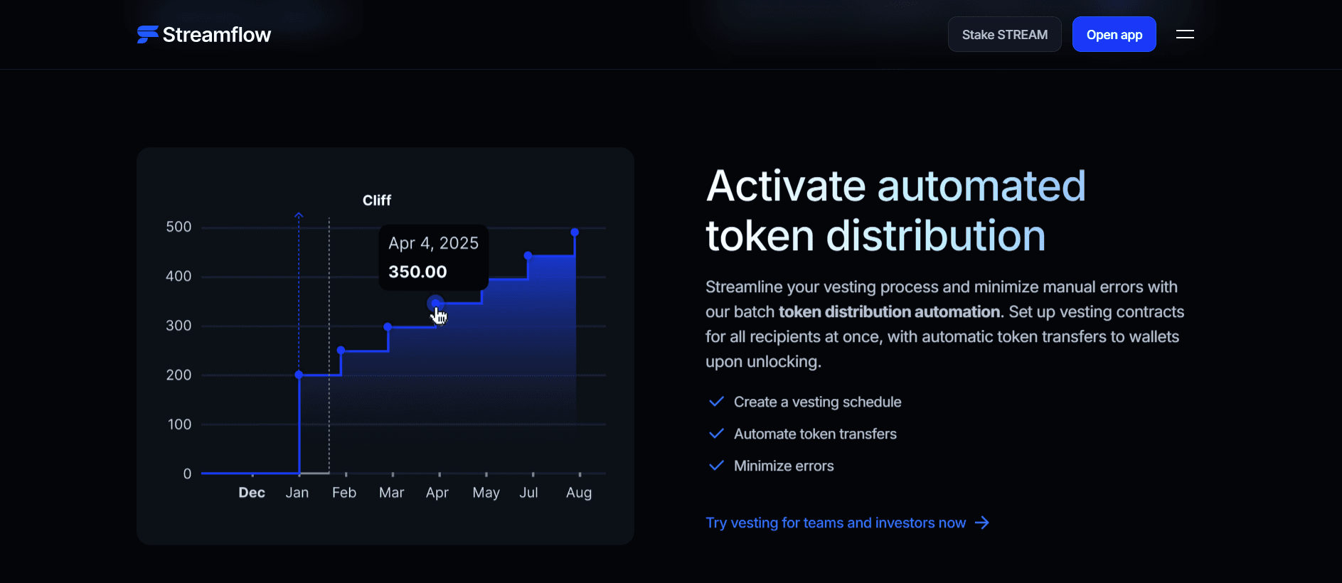 Streamflow Token Distribution
