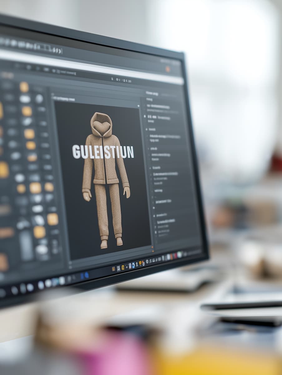 ein bild von einem monitor, auf dem gerade eine 3d figur erstellt wird