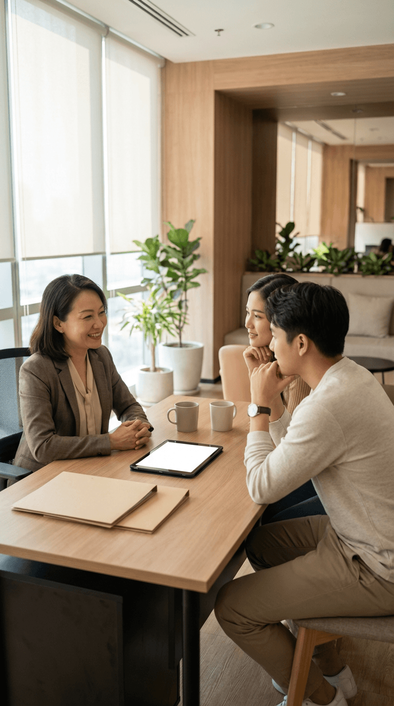 香港專業顧問與客戶進行引流活動諮詢，討論中小型精準獲客及活動統籌方案。