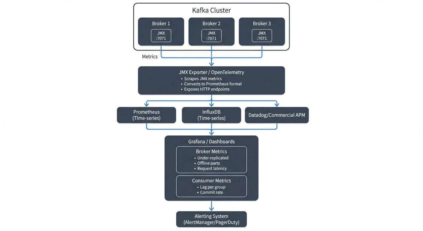 Kafka monitoring architecture and key metrics