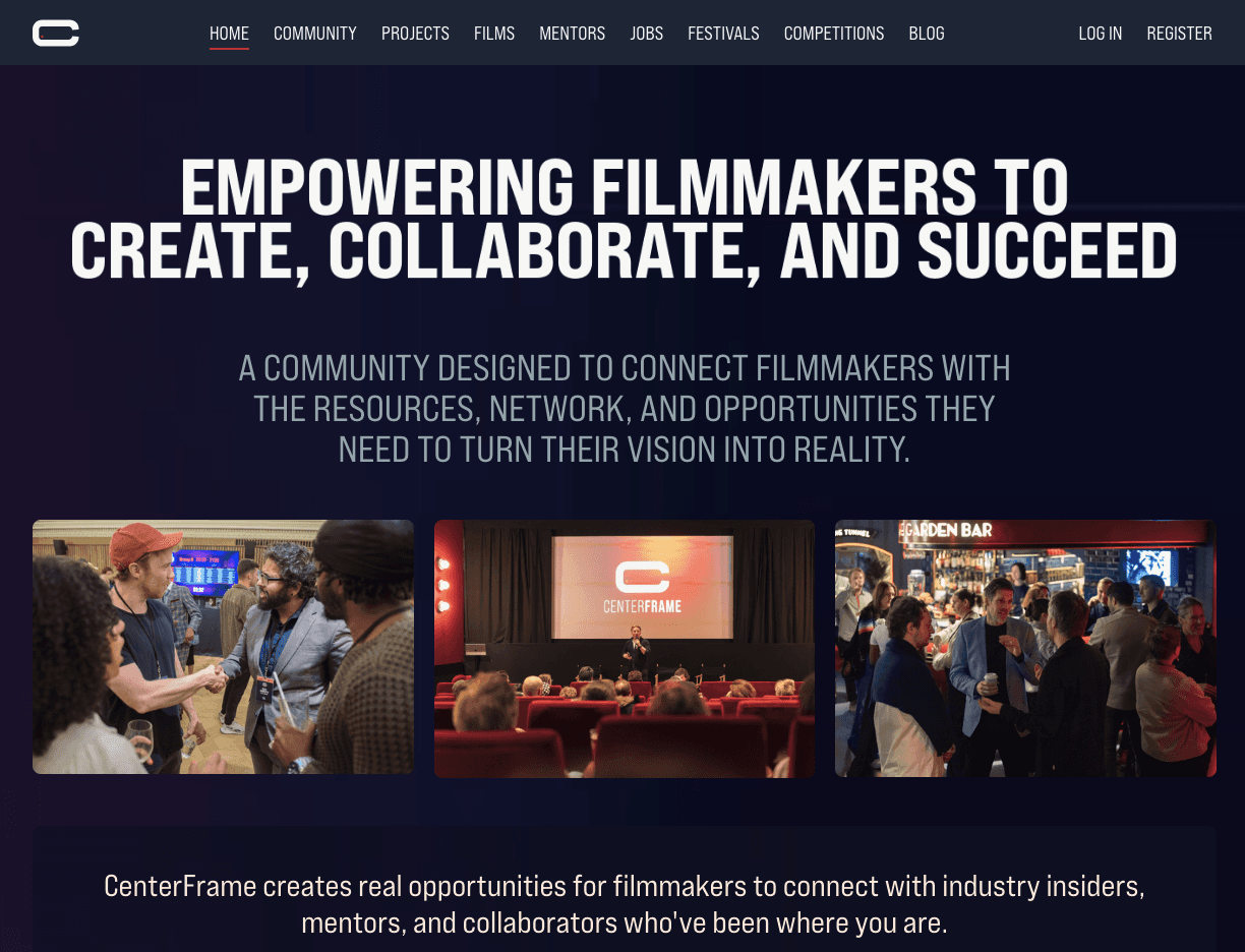 CenterFrame Homepage