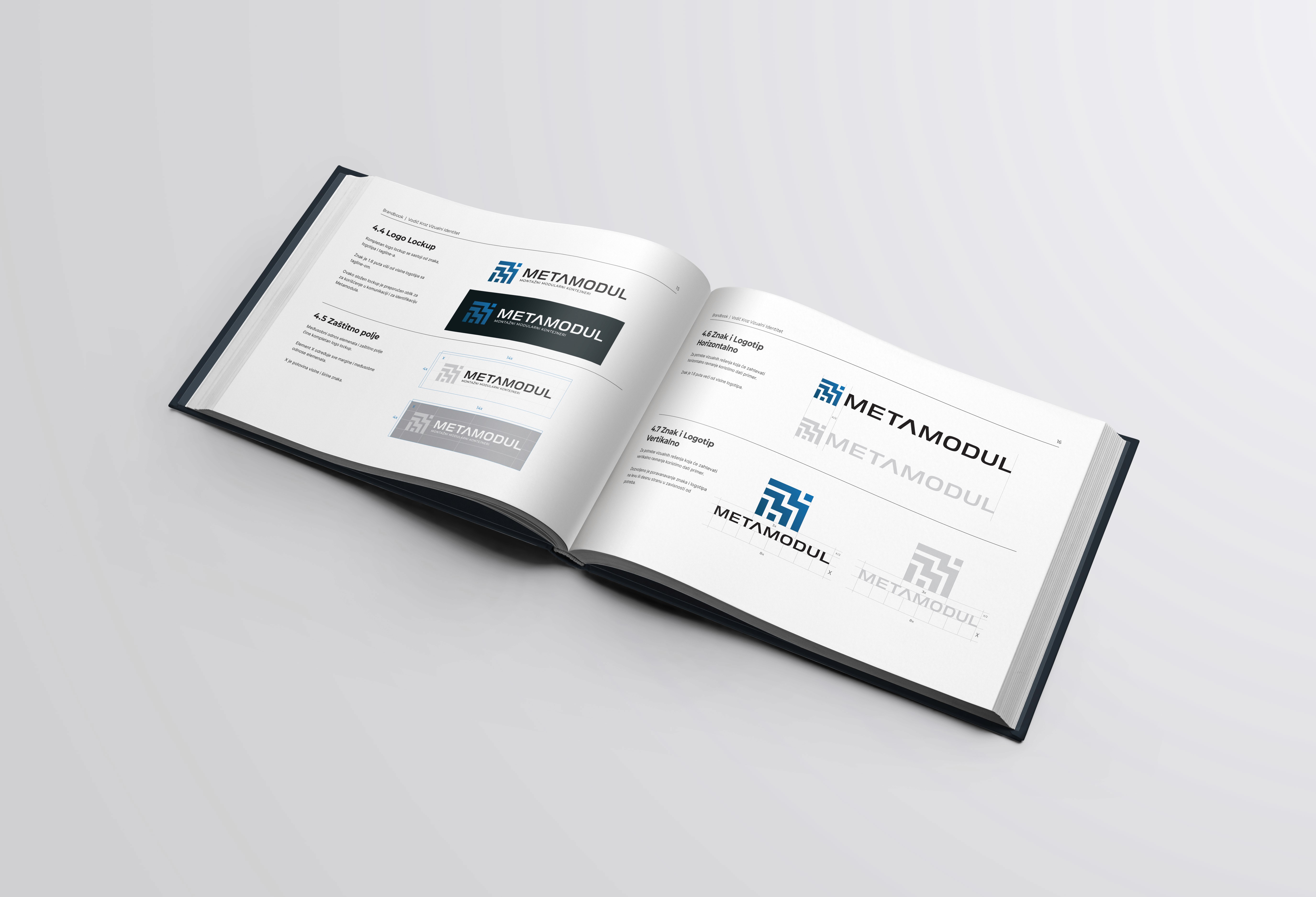 Construction Company Brandbook Open, Brandbook In Use