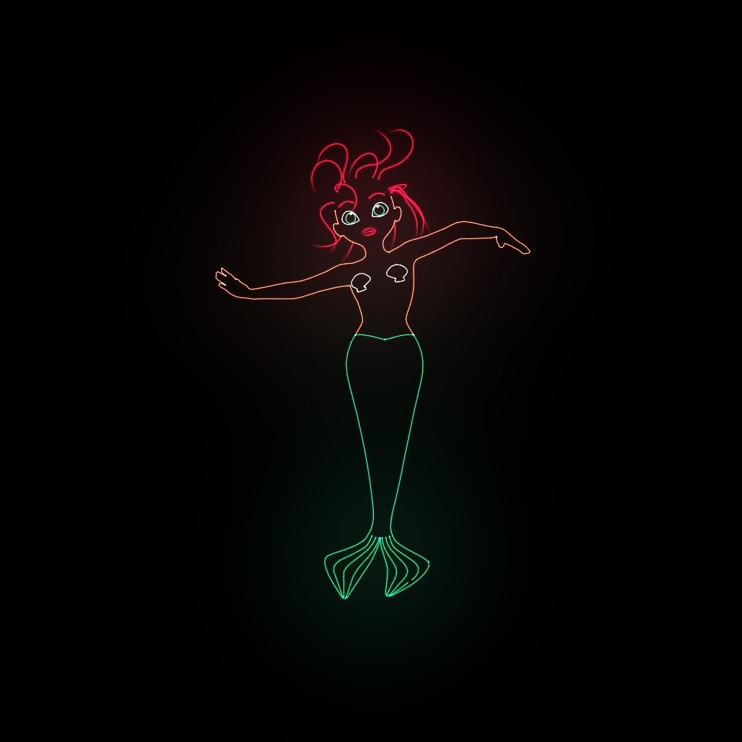 Laser Mermaid Dance