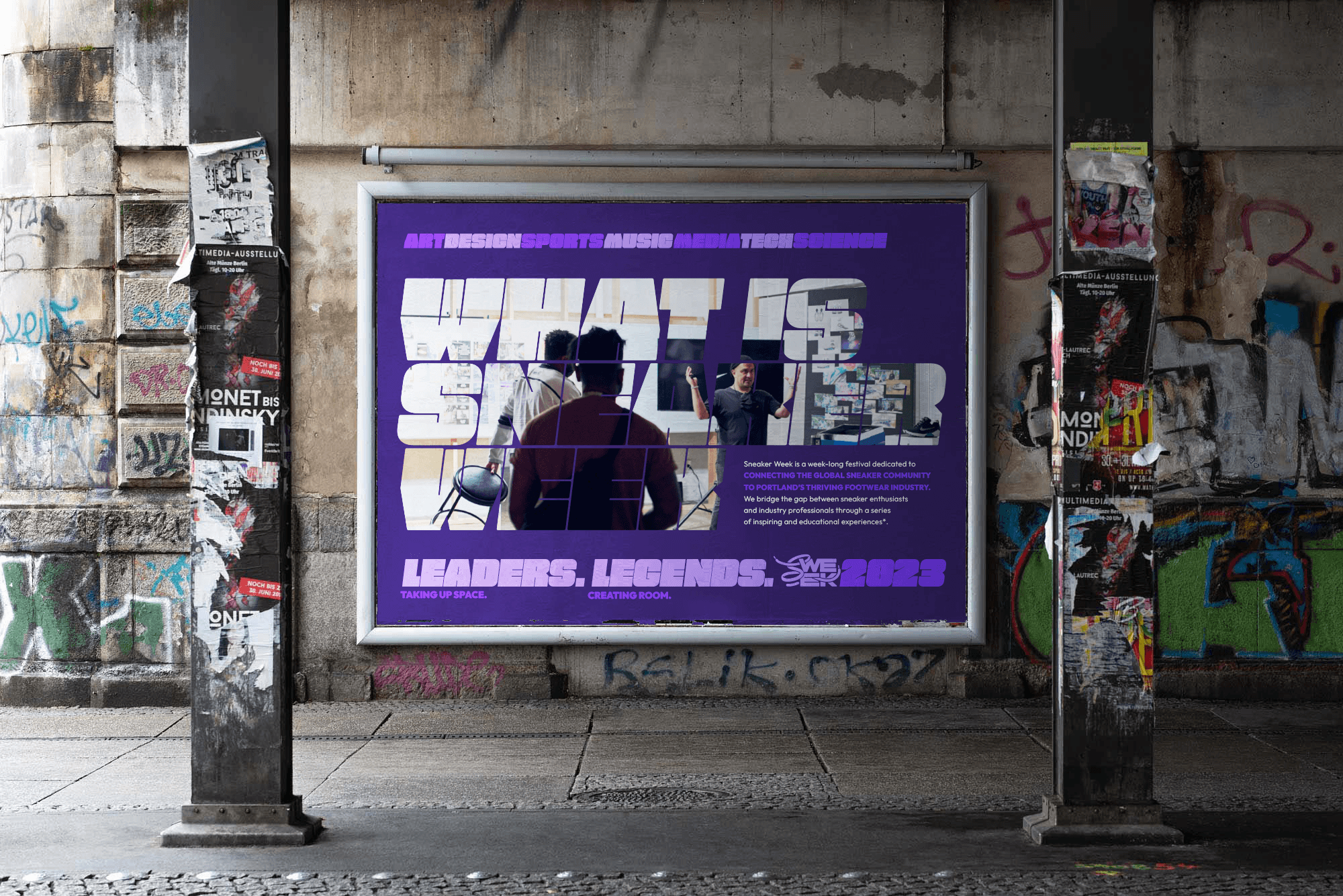 Poster design highlighting urban sneaker themes