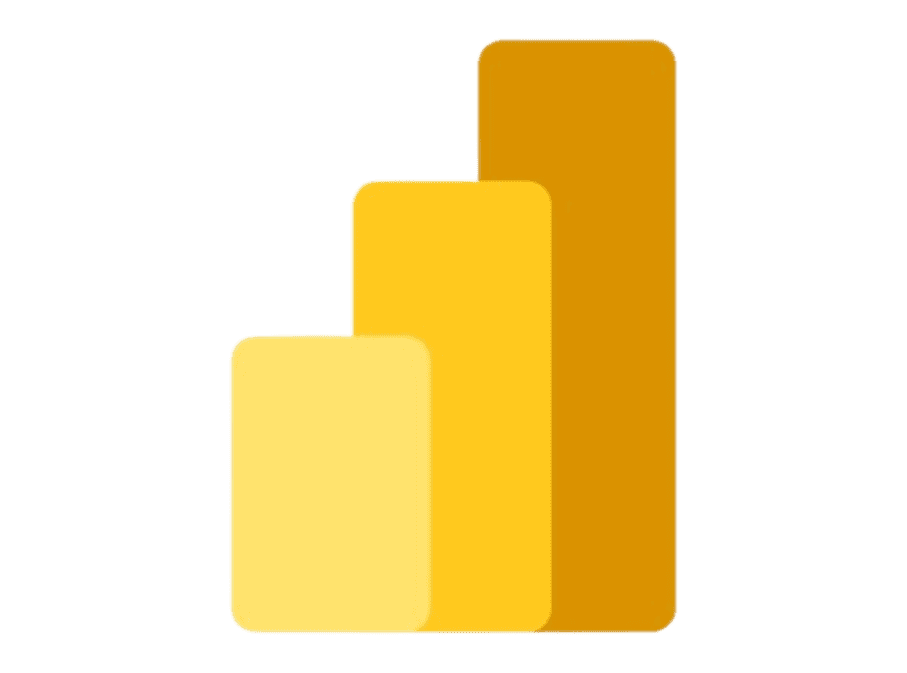 Three vertically aligned bars in varying heights, colored light yellow, yellow, and orange, illustrate a rising bar graph chart symbolizing growth or progress in data analysis.